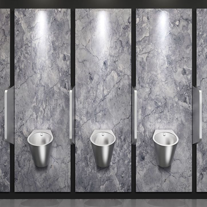 Urinoir suspendu sans eau Inox 304 Delabie Fino WF Poli satiné 135010