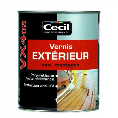 Vernis Bateau Bois Extérieurs Cecil VX4 03 Incolore Brillant 1L