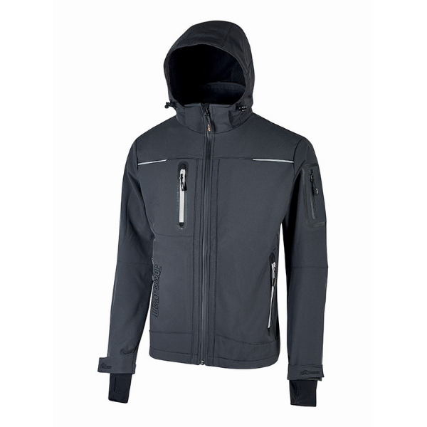 Veste Softshell à Capuche U-Power Space Asphalt Grey