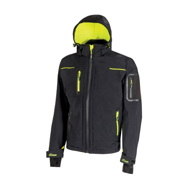 Veste Softshell à Capuche U-Power Space Black Carbon