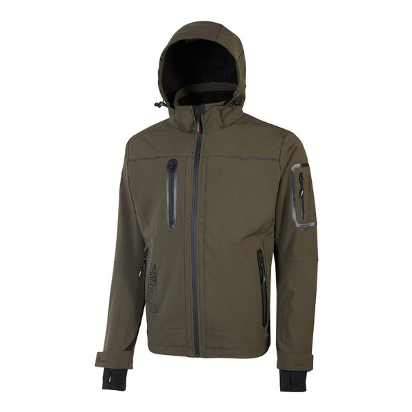 Veste Softshell à Capuche U-Power Space Dark Green
