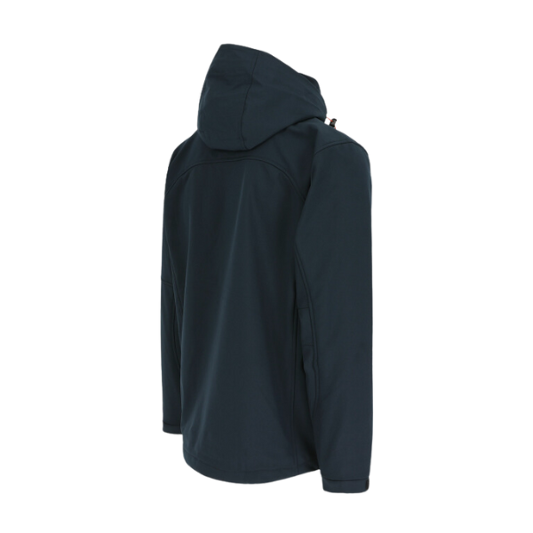 Veste Softshell Herock Poseidon Bleu Marine - Respirante 3000 MVP, Imperméable 8000 Mm - Capuche Amovible, Poches Multiples Taille M