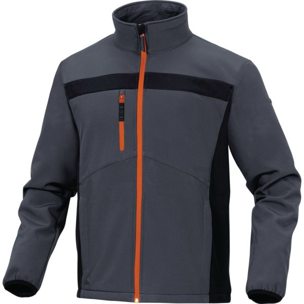 Veste Softshell Zippé DeltaPlus LULE2 Gris-Orange