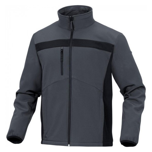 Veste Softshell Zippé DeltaPlus LULE2 Gris-Noir