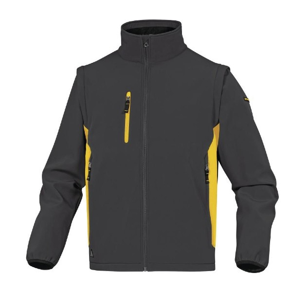 Veste Softshell Zippé DeltaPlus MYSEN2 Gris-Jaune