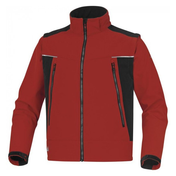 Veste Softshell Zippé DeltaPlus ORSA Rouge-Noir