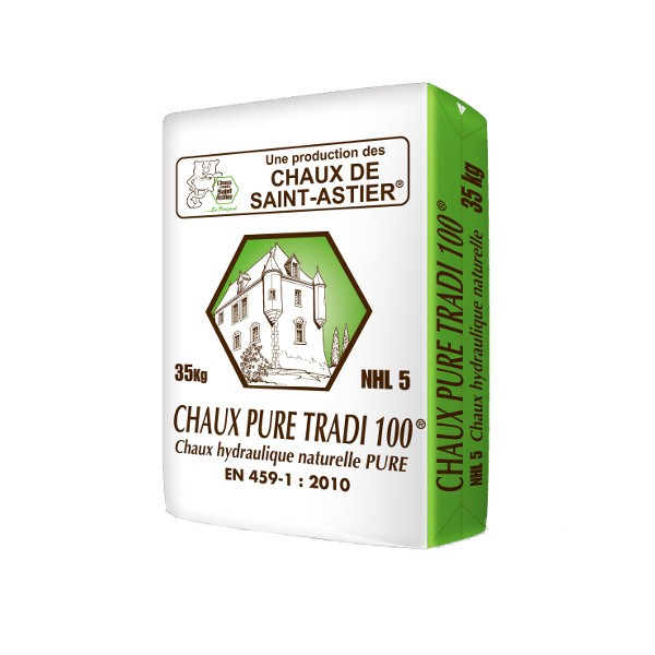 Chaux pure tradi 100 Saint Astier  - NHL 5 - Sac de 35 kg