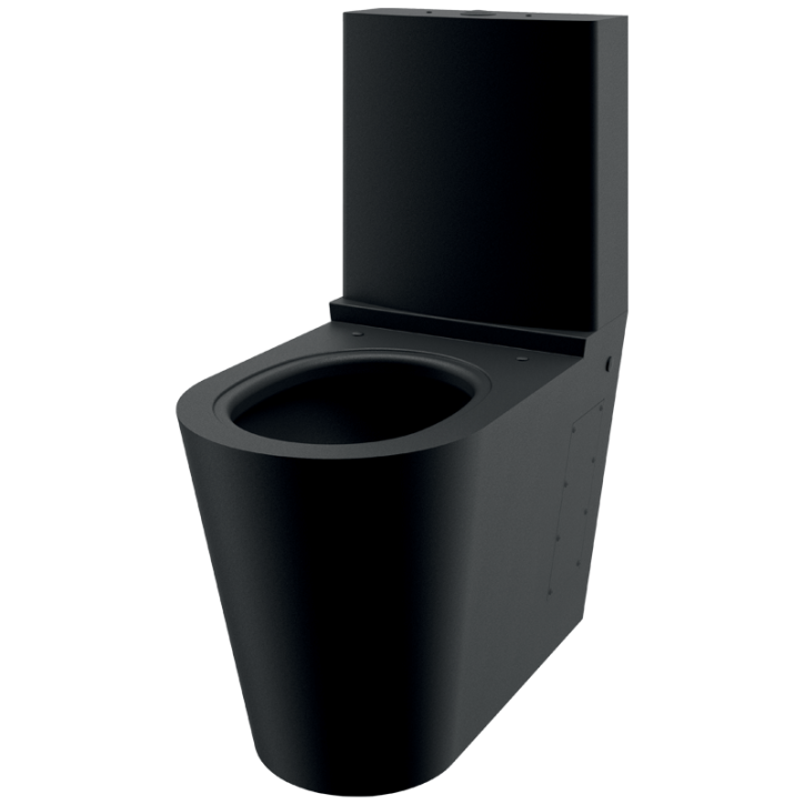 WC Monobloc Inox 304 Delabie S21 Noir mat 110390BK