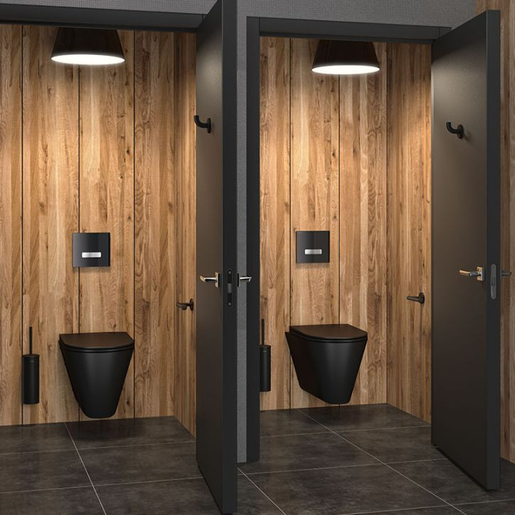WC suspendu Inox 304 Delabie S21 P Noir mat 110300BK