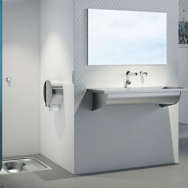 WC turc à encastrer Inox 304 Delabie SHA 700 Poli satiné 113611