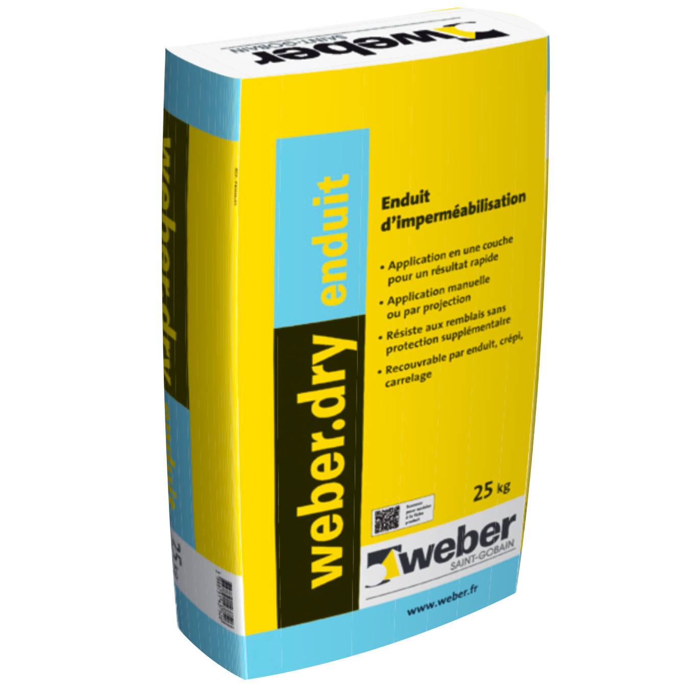 Enduit épais d'Imperméabilisation WeberDry Enduit 25 kg