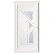 Porte d'entrée pvc LISA 3 carreaux poussant gauche, 215 x 80 cm