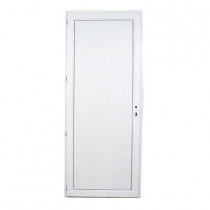 Porte de service en PVC panneau plein droit, 215 x 90 cm