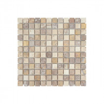 Mosaïque Mix Couleurs Travertin Naturel 1135, Plaque 30,5 x 30,5 x 1 cm