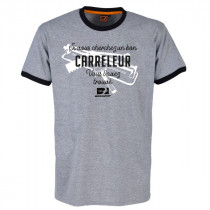 Tee-shirt Bosseur Carreleur Gris-chiné 