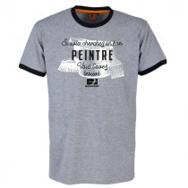 Tee-shirt Bosseur Peintre Gris-chiné 