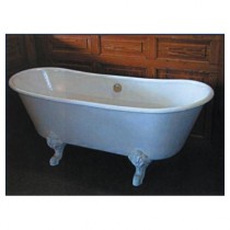 Baignoire sur pied Herbeau Princesse en fonte blanche, 170 x 69 cm