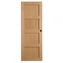 Porte intérieure Quartzo chêne 4 panneaux 204x83 cm, rive droite