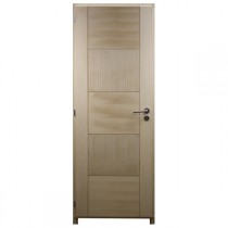 Bloc porte Izen bois exotique 5 panneaux, 204x83 cm, poussant droit