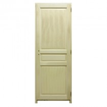 Bloc porte bois exotique 3 panneaux 204x63 cm, gauche traverse droite