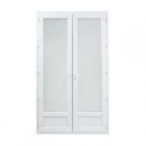 Porte Fenêtre PVC 2 Vantaux 205 x 100 cm Blanc