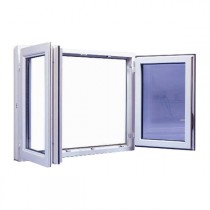Fenêtre 2 vantaux en PVC, 205 x 110