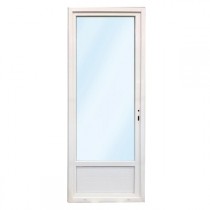 Porte Fenêtre PVC 1 Vantail 205 x 80 cm Blanc, Tirant Gauche