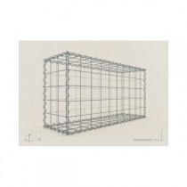 Gabion Cubique 100x100x30 - fil 4 mm - maille 5x10 cm