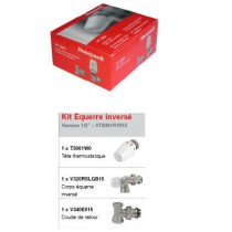 Robinetterie de radiateur HONEYWELL, Kit Equerre inversée ½