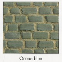 Pavés Courtstone Natural largeur 12,9 x longueur variable x 5,8 cm couleur Ocean Blue, la palette de 5,465 M2