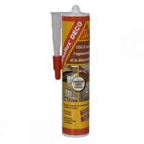 Mastic colle transparent SIKAFLEX Deco, la cartouche de 300g