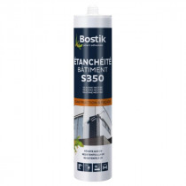 Mastic Silicone Etanchéité Transluscide Bostik S350 Bâtiment 300 ml