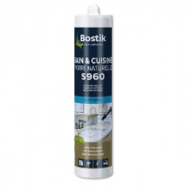 Mastic Silicone Sanitaires Blanc Bostik S960 pour Pierre 300 ml