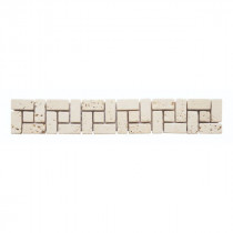 Frise Carrelage Ivoire Travertin Naturel 3559, 5 x 30 x 1 cm