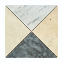 Carreau en Marbre Gris et Beige face à face 4064, 20 x 20 x 1 cm