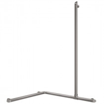 Barre de douche d'angle avec remontée verticale coulissante Gris Ø35 H.1130 mm Delabie BE-LINE