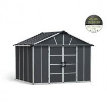 Abri de Jardin Polycarbonate Canopia Yukon 7,6 m² Gris, Avec Sol