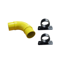 Angle 90° pour Jonction Parksteel Jaune ø75mm+ Support Viso PARKORNER