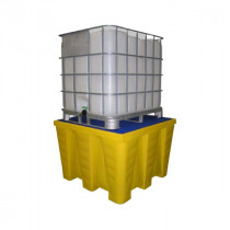 Bac de Rétention 1200l pour 1 IBC Jaune Caillebotis Plastique Engels