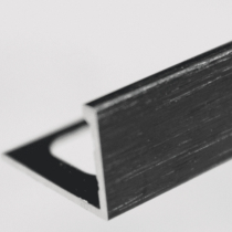 Baguette d'angle Alu pour Carrelage H 15mm x 2,5 m, Noir Brossé