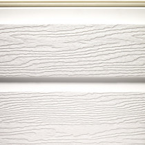 Bardage PVC MEP Barcel Aspect Bois Blanc hauteur 30cm, longueur 5m
