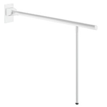 Barre d'Appui Rabattable avec Pied Delabie 850 mm Blanc Mat 511963W