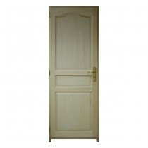 Bloc porte Bois exotique Chapeau 3Pnx 204x83cm Droit huisserie 92cm