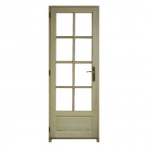 Bloc porte Bois exotique Morea 8 Carreaux 204x146 cm poussant Droit