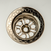 Bonde de Lavabo Herbeau Azalée à Grille Ø63 mm, Nickel Brillant