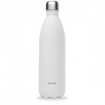 Bouteille Isotherme Qwetch Matt Double Paroi 1 L Blanc