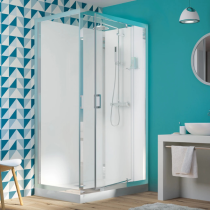 Cabine de douche Kinedo Eden avec Porte pivotante et Receveur 18 cm