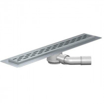 Caniveau Inox ACO Showerdrain Eko, Siphon et Grille Inox, 845x70x87mm