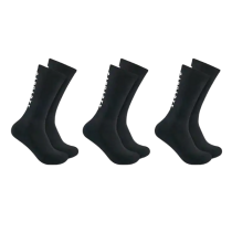Chaussettes Hautes Carhartt Midweight Logo Crew SC9913M Black L x 3