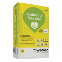 Mortier Colle Carrelage Murs et Sols Webercol Flex Éco Blanc 25kg